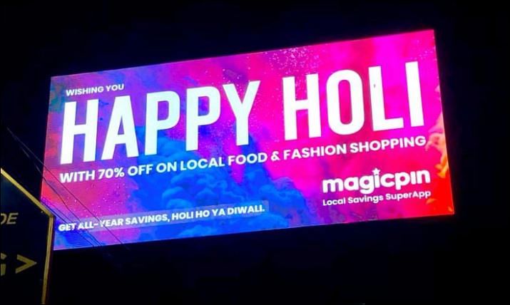 Happy Holi magicpin billboard