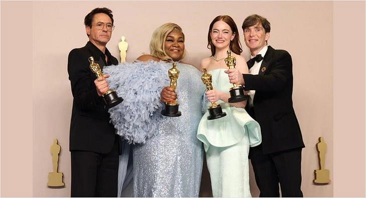Oscars 2024 Oppenheimer Cillian Murphy Emma Stone Da'vine Joy Randolph